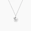 Pendentif Zodiaque Rond Argent Blanc