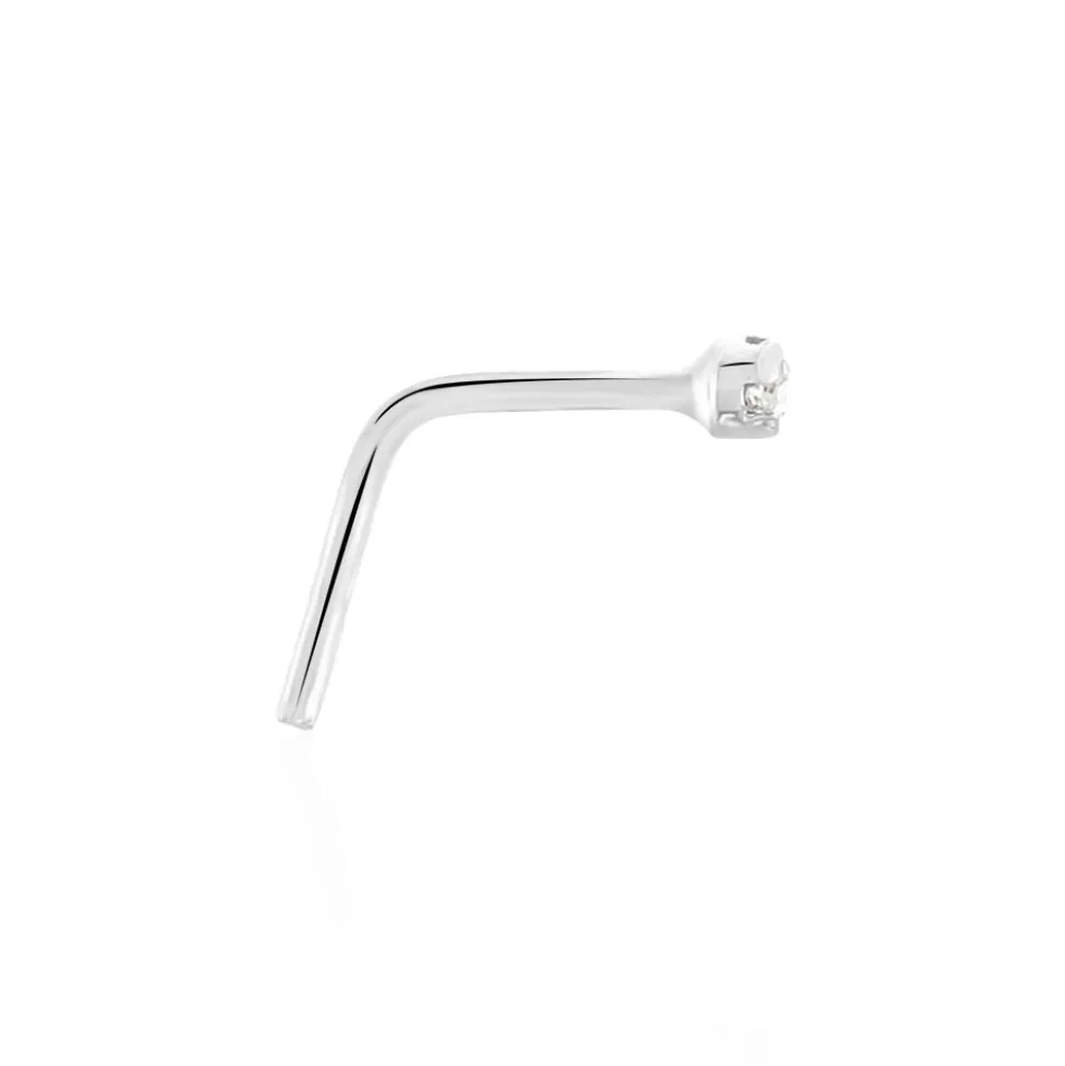 Piercing De Nez Demetrie Or Blanc Diamant