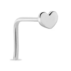 Piercing De Nez Deodate Coeur Or Blanc