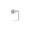 Piercing De Nez Fethi Serti Clos Or Blanc Oxyde De Zirconium