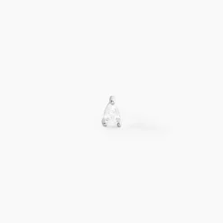 Piercing D'oreille Lourdes Argent Blanc Oxyde De Zirconium