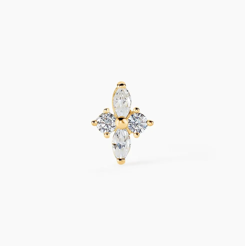 Piercing D'oreille Unitaire Eugênia Or Jaune Oxyde De Zirconium