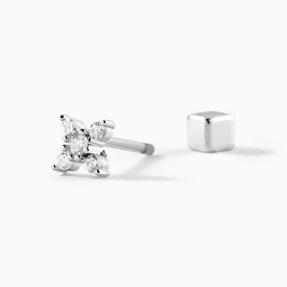 Piercing D'oreille Unitaire Argent Galihya Oxydes De Zirconium
