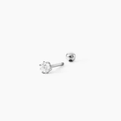 Piercing D'oreilles Joanina 2 Or Blanc Oxyde