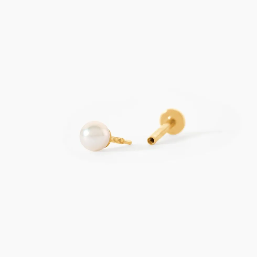 Piercing Elisavet Or Jaune Perle De Culture