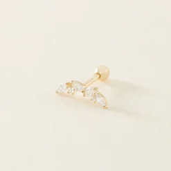 Piercing Nina Or Jaune Oxyde De Zirconium