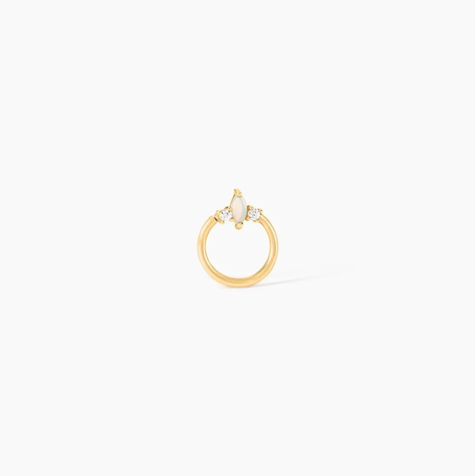 Piercing Babs Or Jaune Opale Oxyde De Zirconium