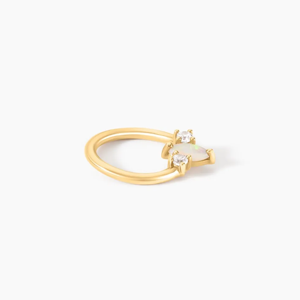 Piercing Babs Or Jaune Opale Oxyde De Zirconium