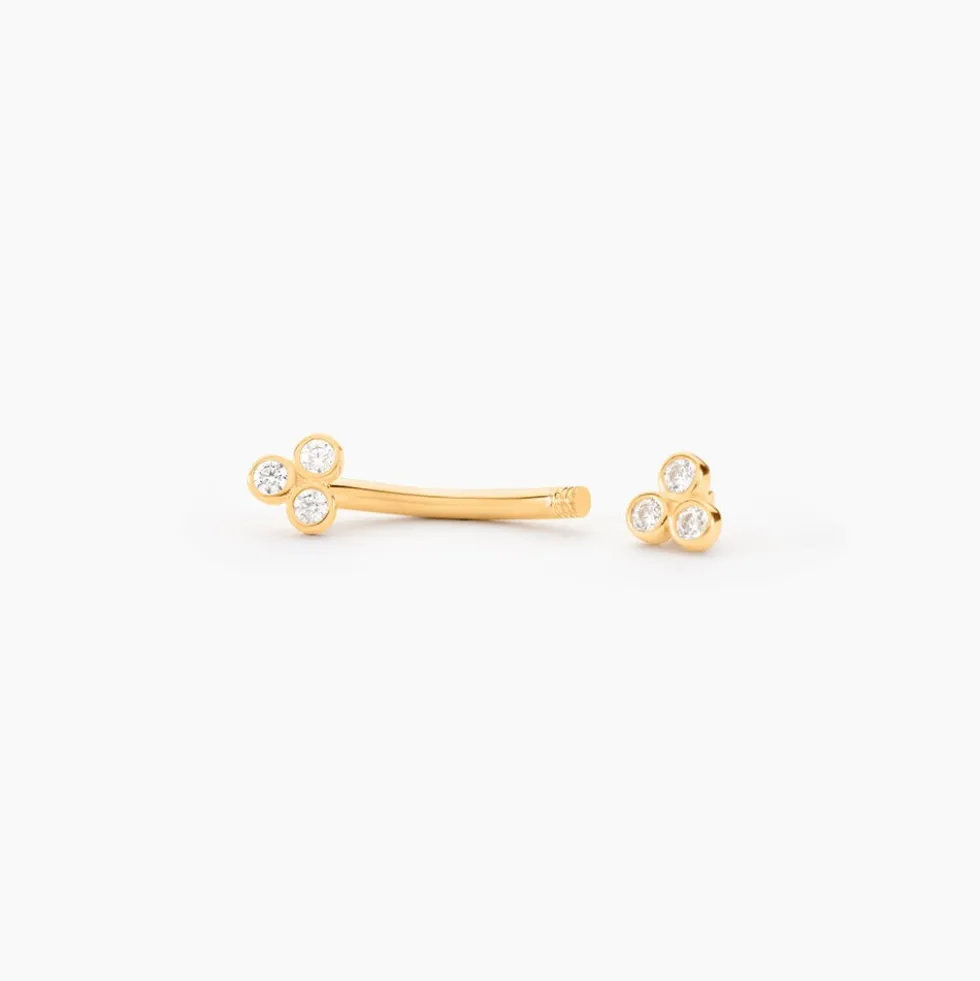Piercing Brigid Or Jaune Oxyde De Zirconium