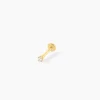 Piercing De Labret Or Jaune Catala Oxyde De Zirconium