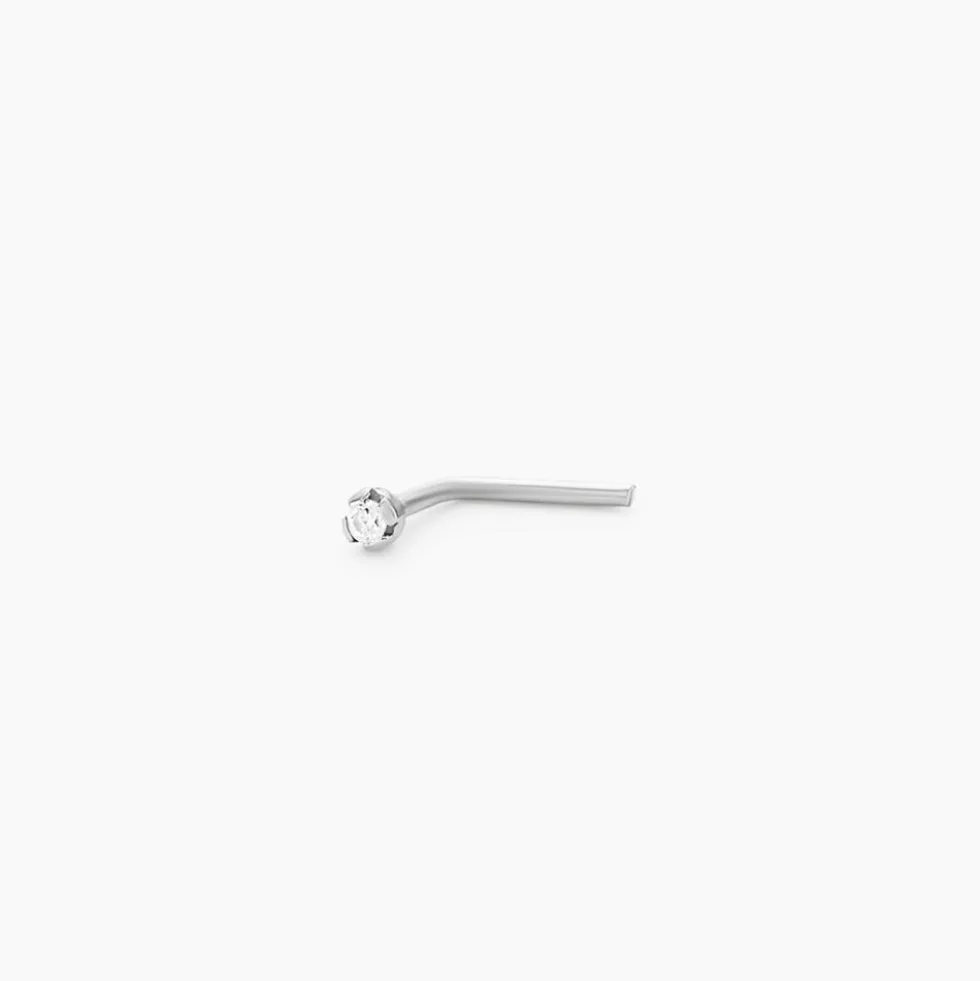 Piercing De Nez Demetrie Or Blanc Diamant