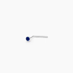 Piercing De Nez Fethi Serti Clos Or Blanc Oxyde De Zirconium