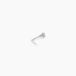 Piercing De Nez Fethi Serti Griffe Or Blanc Oxyde De Zirconium