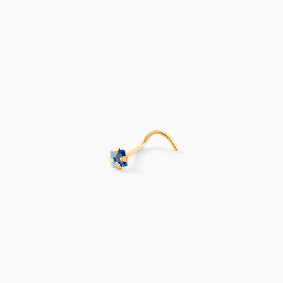 Piercing De Nez Or Jaune Oxyde De Zirconium
