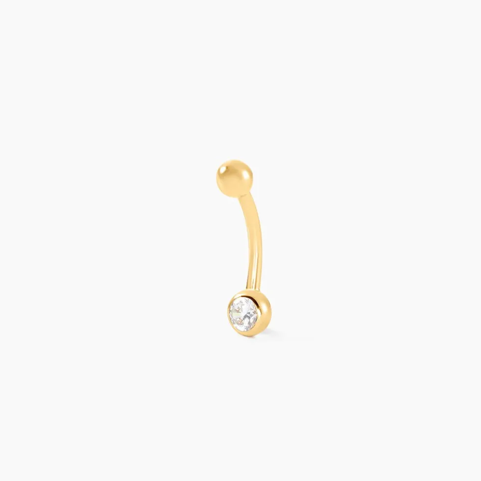 Piercing De Nombril Jan Or Jaune Oxyde De Zirconium