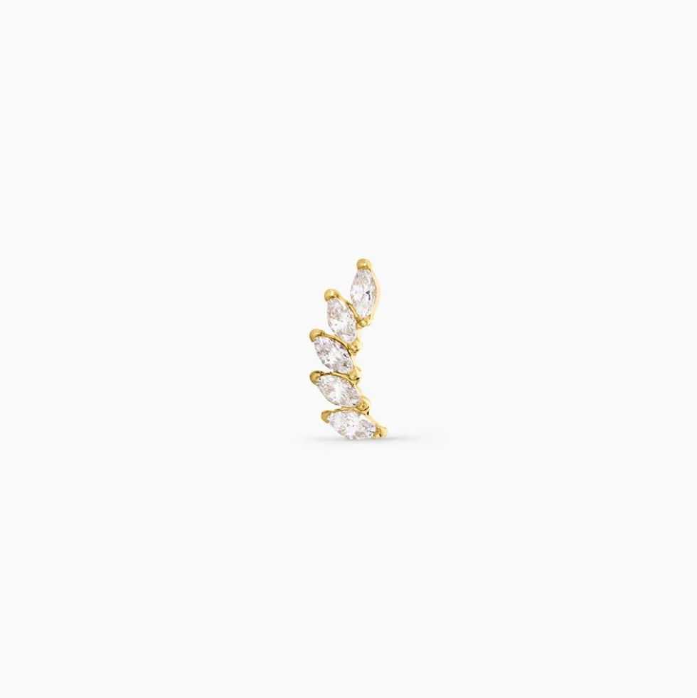 Piercing D'hélix Alicante Acier Jaune Cristal