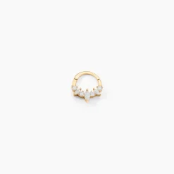 Piercing D'oreille Et/ou De Nez Unitaire Pru Or Jaune Oxyde Zirconium