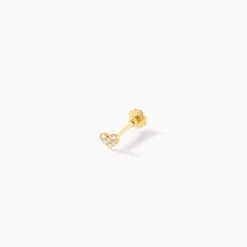 Piercing D'oreille Or Jaune Adasonia Oxydes De Zirconium
