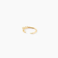 Piercing D'oreille Or Jaune Ailanta Oxydes De Zirconium