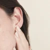 Piercing D'oreille Or Jaune Albiza Oxyde De Zirconium