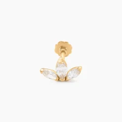 Piercing D'oreilles Asclepias Or Jaune