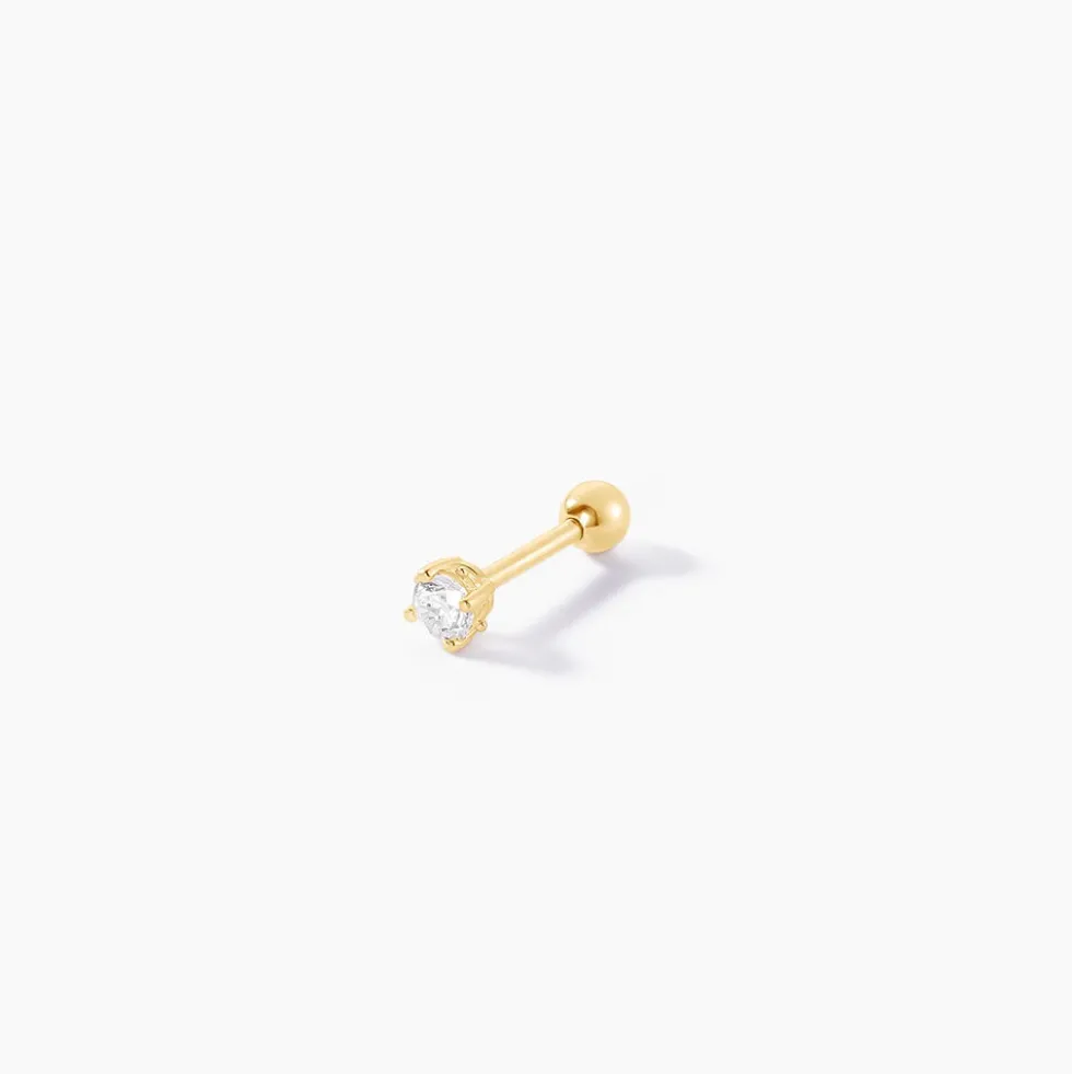 Piercing D'oreilles Joanina Or Jaune Oxyde De Zirconium