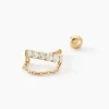 Piercing D'oreille Unitaire Dorika Or Jaune Oxyde De Zirconium