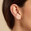 Piercing D'oreille Unitaire Papillion Or Jaune Oxyde De Zirconium