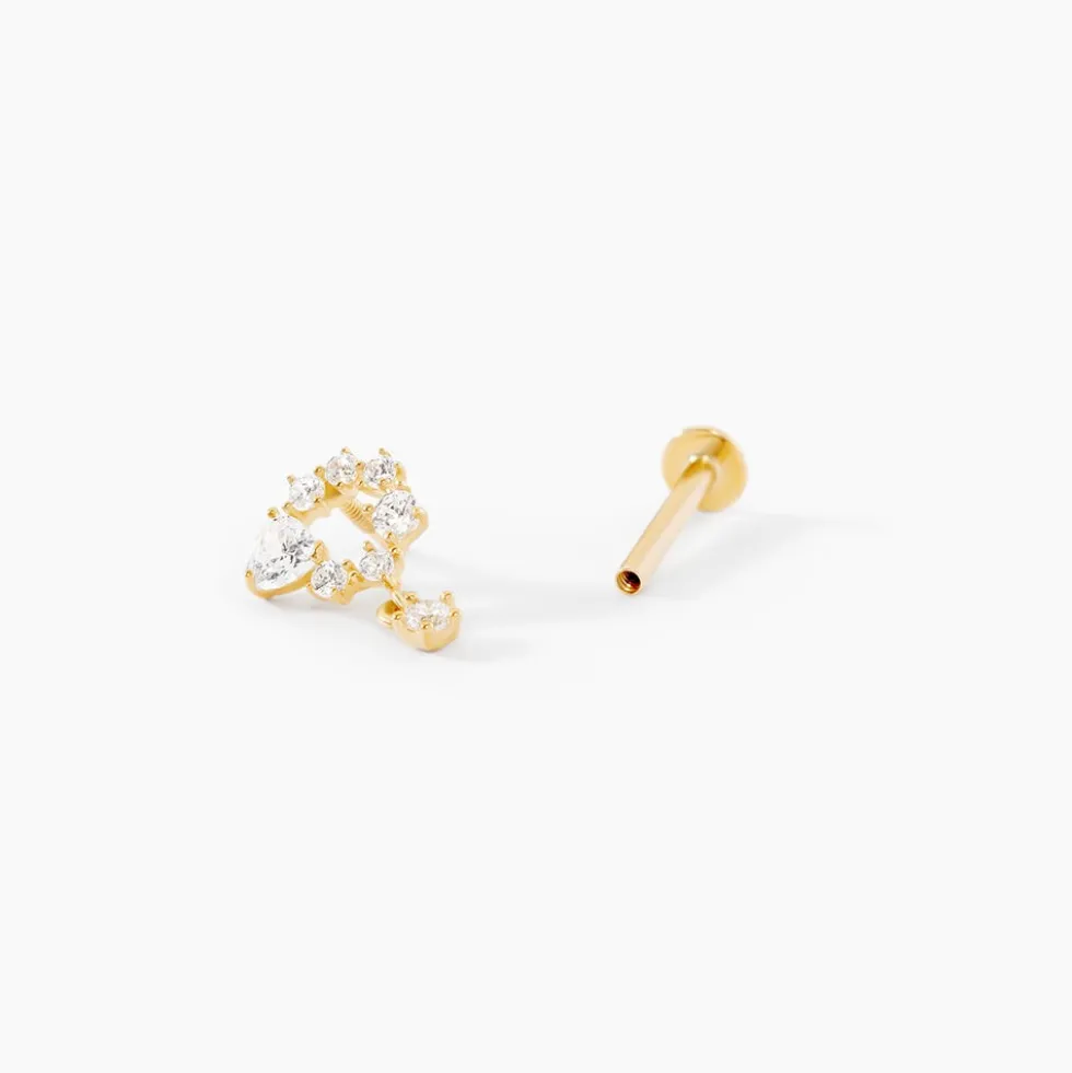 Piercing Himalia Or Jaune Oxyde De Zirconium