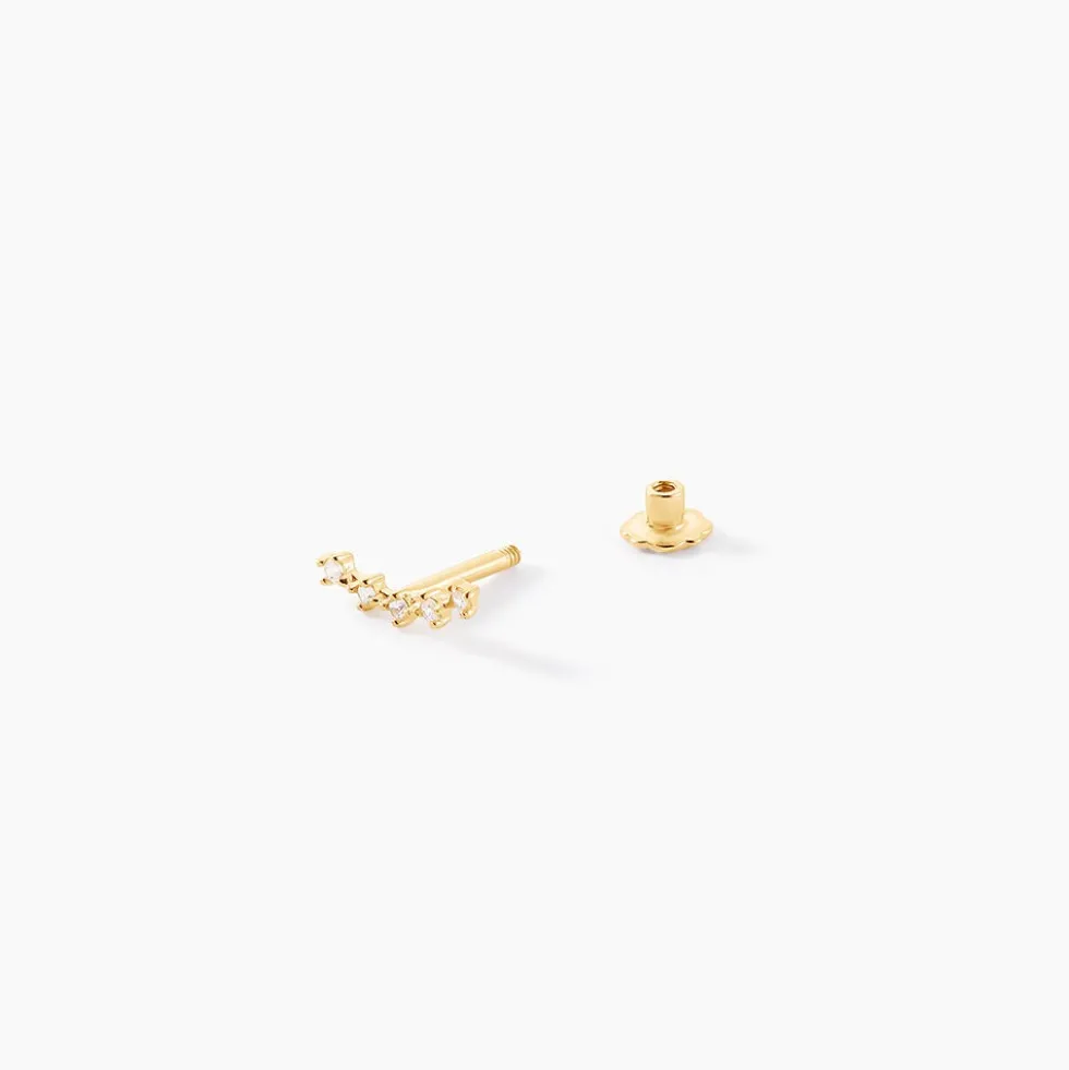 Piercing Mave Or Jaune Oxyde De Zirconium