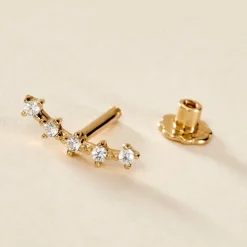 Piercing Mave Or Jaune Oxyde De Zirconium