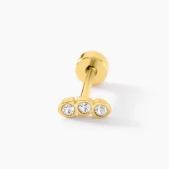 Piercing Pirias Acier Jaune Oxyde De Zirconium