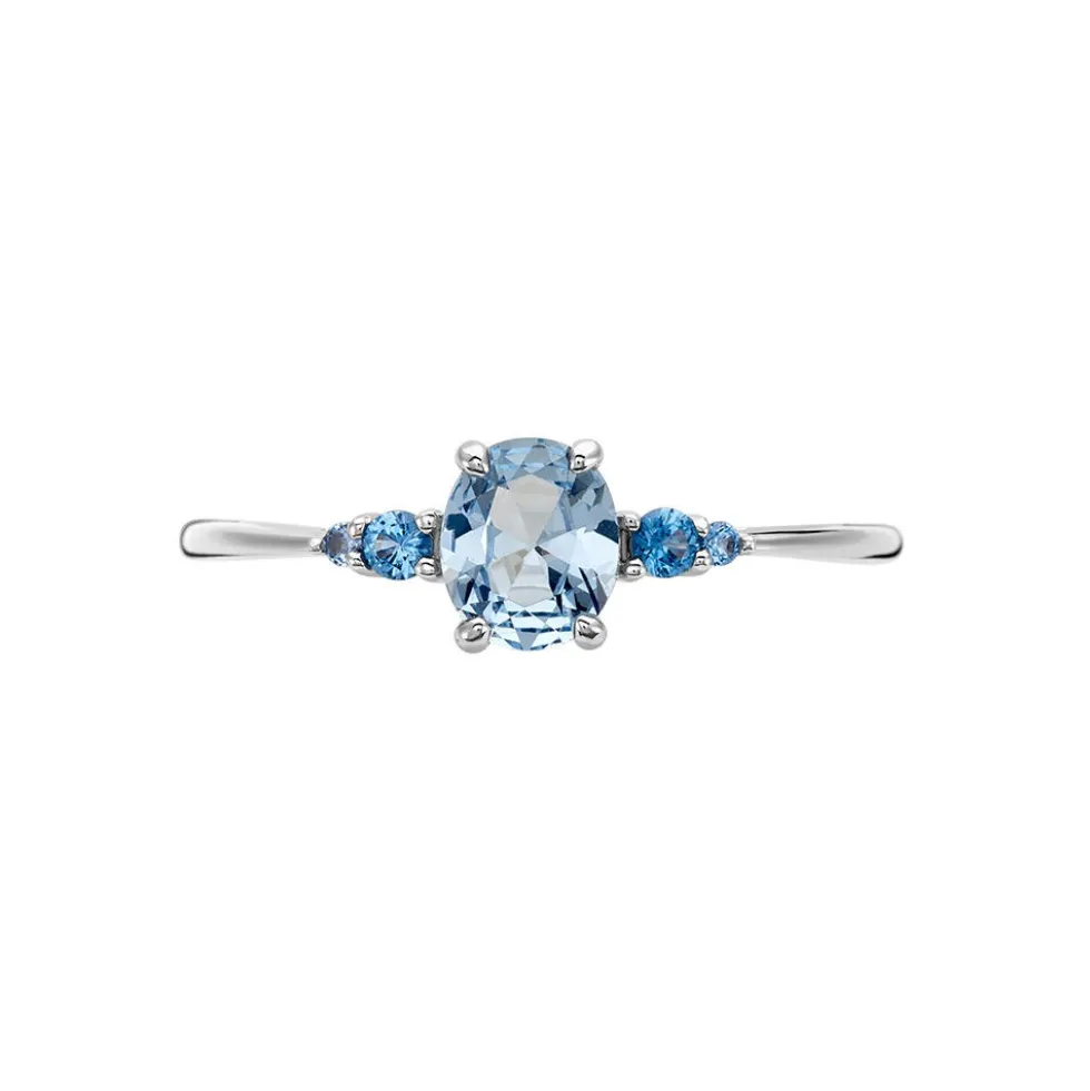 Solitaire Accompagne Argent Rainbow Oxyde De Zirconium