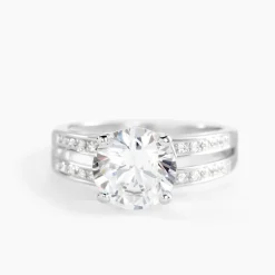 Solitaire Or Blanc Oxyde De Zirconium