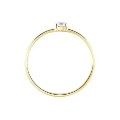 Solitaire Or Jaune Philys Oxyde De Zirconium