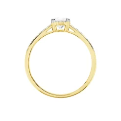 Solitaire Sosanna Ld Or Jaune Diamant Synthetique Blanc