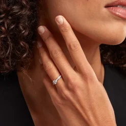 Solitaire Sosanna Ld Or Jaune Diamant Synthetique Blanc