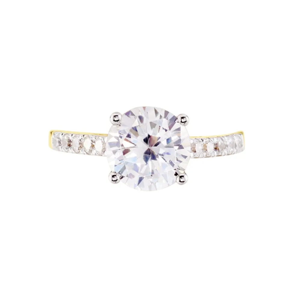 Solitaire Terese Or Jaune Oxyde De Zirconium