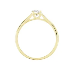 Solitaire Vicoeuria Ld Or Jaune Diamant Synthetique Blanc