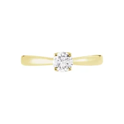 Solitaire Vicoeuria Ld Or Jaune Diamant Synthetique Blanc
