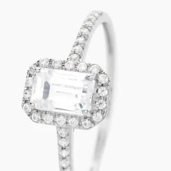 Solitaire Gwenyth Or Blanc Oxyde De Zirconium