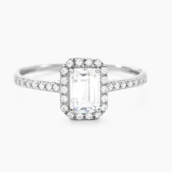 Solitaire Gwenyth Or Blanc Oxyde De Zirconium